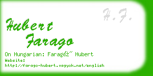 hubert farago business card